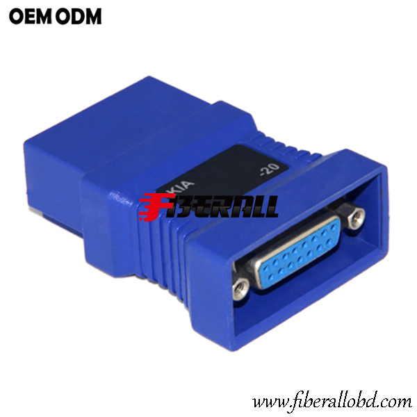 Formowany samochodowy adapter OBD KIA 20Pin do DB15