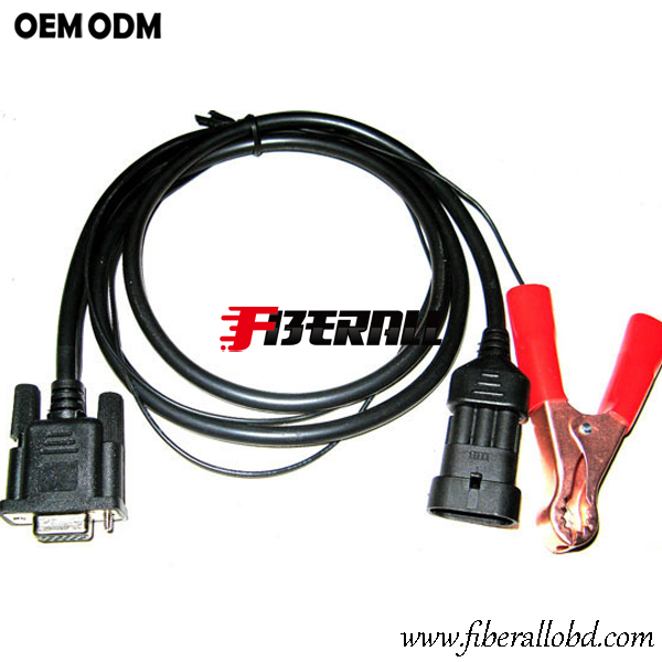 DB9 do FIAT 3Pin + zacisk samochodowy kabel diagnostyczny